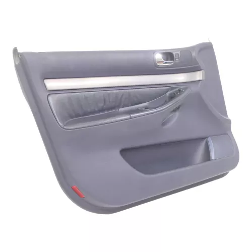 1x A6 4B Türverkleidung Verkleidung Tür vorne links Leder blau royalblau (184871)