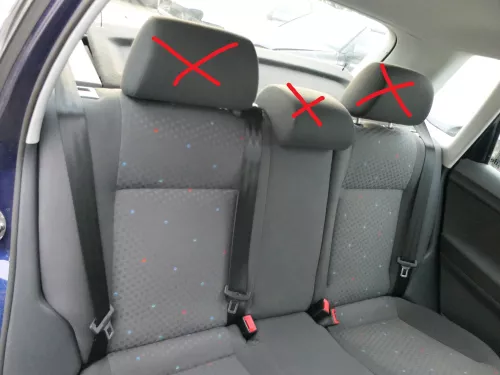 VW Polo 9N 9N3 Sitz Rückbank Sitzfläche Sitze 3 Punkt Gurt hinten  OHNEKopfstütz (184901)