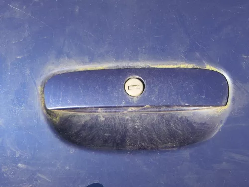 VW Polo 9N 9N3 Griff Heckkklappe Heckklappengriff blau LB5N