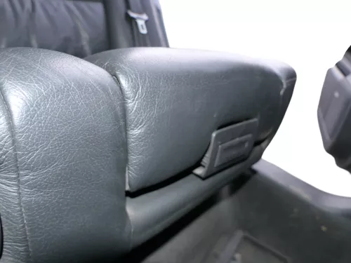 A6 4B Kombi Avant Rückbank Sitz Rücksitz Buffalino schwarz Leder Kindersitz (184986)