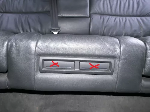 A6 4B Kombi Avant Rückbank Sitz Rücksitz Buffalino schwarz Leder Kindersitz (184986)