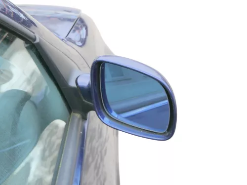 VW Golf 4 Bora elektrischer Spiegel vorne rechts Außenspiegel blau LB5N + Glas (185083)