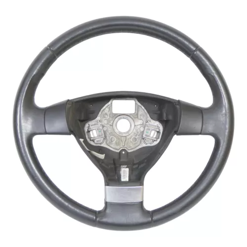 Polo 9N 9N3 Lenkrad Leder 3-Speichen Airbag 6Q0419091AF Lederlenkrad blaue Nähte