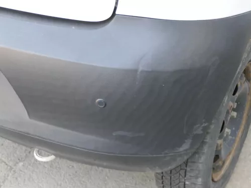 VW Fox 5Z Stoßstange hinten Stoßfänger schwarz matt unlackiert (185242)