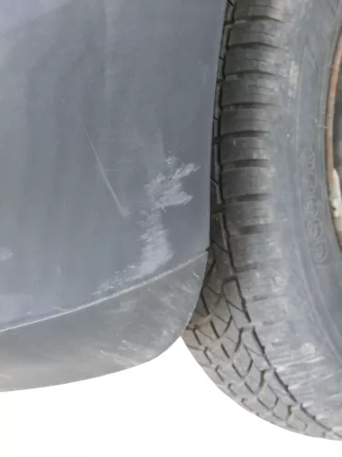 VW Fox 5Z Stoßstange hinten Stoßfänger schwarz matt unlackiert (185242)