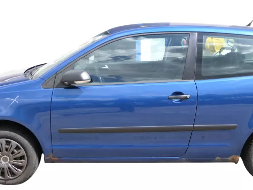 NEIVW Polo 9N 9N3 Tür vorne links Fahrertür 2/3-Türer blau LA5K -ohne Anbauteile