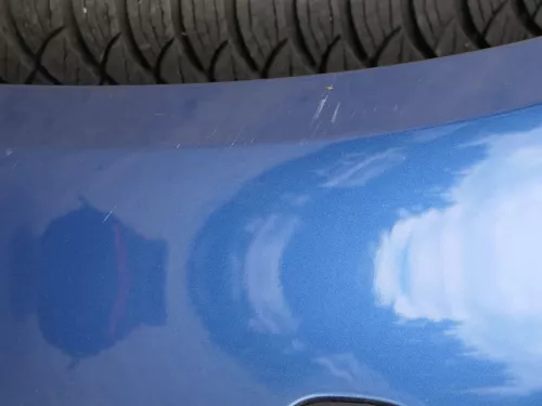 VW Polo 9N 9N3 Stoßstange Heckstoßstange hinten blau LA5K     PDC (185287)