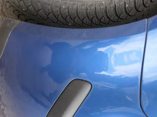 VW Polo 9N 9N3 Stoßstange Heckstoßstange hinten blau LA5K     PDC (185287)