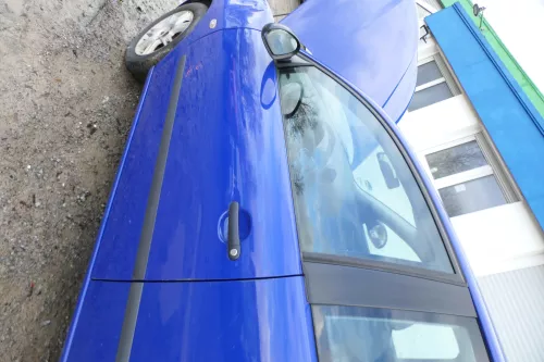 Seat Ibiza 6L Tür Fahrertür 2/3-Türer vorne links blau LS5G ohne Anbautei (180864)