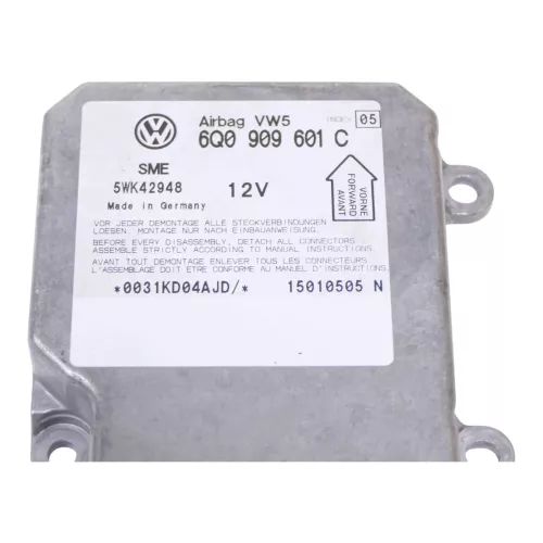 Skoda Fabia 6Y Steuergerät Airbag Airbagsteuergerät 1C0909601C 001 Index 05 (184636)