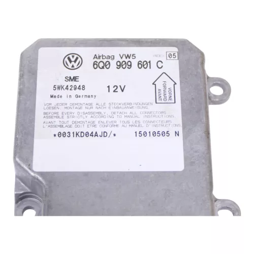 Skoda Fabia 6Y Steuergerät Airbag Airbagsteuergerät 1C0909601C 001 Index 05 (184636)