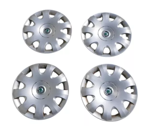 4 Stück Original Skoda Octavia 1Z Radzierkappe Radkappe 15 Zoll 1Z0601147A (185819)