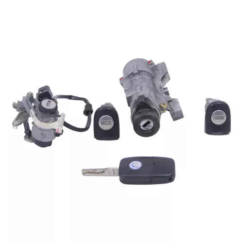 VW Golf 4 Lim Schloßsystem 2x Türschloß 1x Schlüssel Schloß Zündschloß Hecksch F (149285)