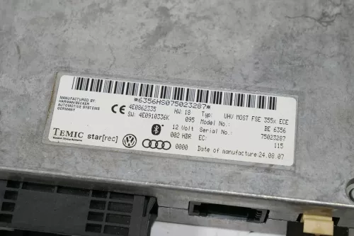 VW Audi A4 8E A6 4F Q7 Steuergerät Bluetooth Radio 4E0910336M 4E0910336H (168035)