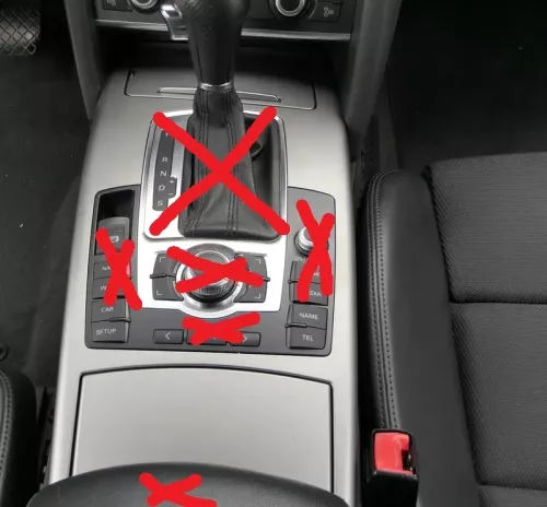 A6 4F Aschenbecher vorn Mitteltunnel Tunnel Becherhalter Verkleidung silber flex