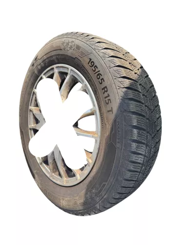 2x VW Golf Passat Reifen 195/65 R15 91T Winterreifen ca. 6,5-7 mm NUR REIFEN (186150)