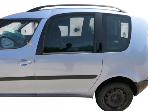 Skoda Roomster 5J Tür hinten links blau LF5Y (ohne Anbauteile - mit Scheibe) (186255)