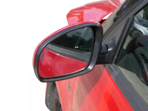 Skoda Fabia 5J mechanisch Spiegel Außenspiegel links mit Glas rot LF3K