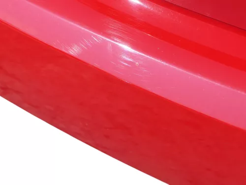 Fabia 5J Schrägheck Limousine Stoßstange hinten Heckstoßstange rot LF3K (186444)