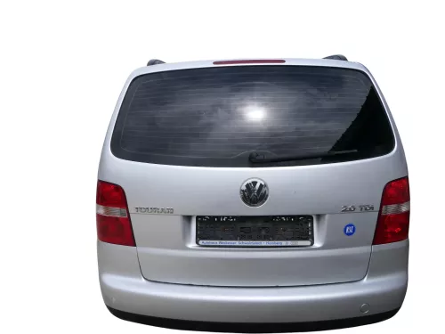 VW Touran 1T Heckklappe Kofferraumklappe hinten silber LA7W mit Scheibe