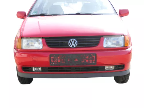 VW Polo 6N Stoßstange vorne 2-geteilte Frontstoßstange rot LP3G Stoßfänger +Nebe (186578)
