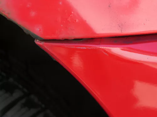 VW Polo 6N Stoßstange vorne 2-geteilte Frontstoßstange rot LP3G Stoßfänger +Nebe (186578)