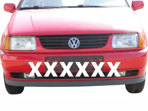 VW Polo 6N Kühlergrill Grillleiste vorne Leiste Grill schwarz / rot (186584)