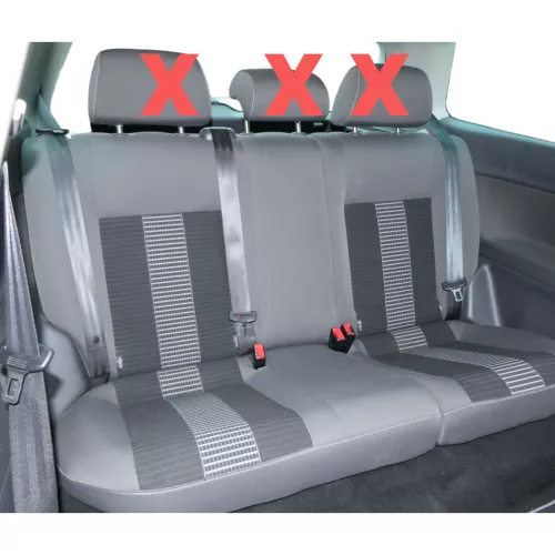 VW Polo 9N 9N3 Sitz Rückbank Sitzfläche Sitze 3 Punkt Gurt hinten United (186805)