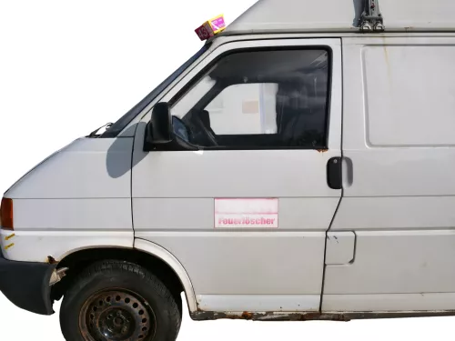 T4 Tür vorne links Fahrertür Caravelle Multiavan -ohne Anbauteile -  weiß R902