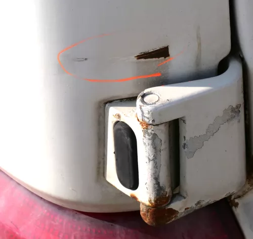 1x VW T4 Scharniere für Tür für Flügeltür rechts hinten unten weiß