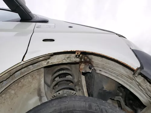 VW T5 7E 2 Facelift Kotflügel vorne rechts weiß R902 7H0821102E (186890)