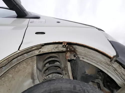 VW T5 7E 2 Facelift Kotflügel vorne rechts weiß R902 7H0821102E (186890)