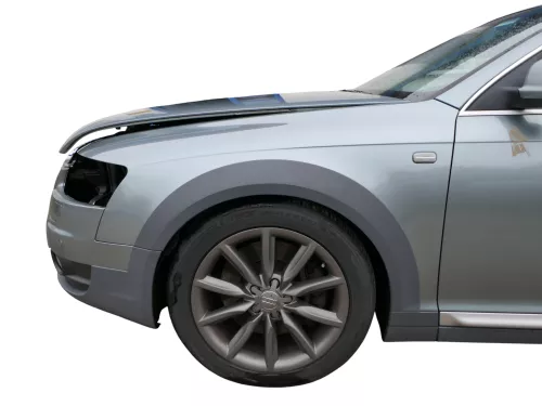 Audi A6 4F C6 Kotflügel vorne links grau LY7E Allroad Quattro 4F0821103E +Leiste