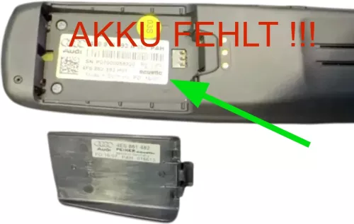 OHNE AKKU AUDI Peiker Autotelefon Audi A4 A5 A6 A8 Q5 Q7 Telefon 4F0910393A Adap (187137)