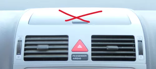 VW Touran Mittelkonsole Verkleidung Abdeckung Dekor silber + Lüftungsdüse (187204)