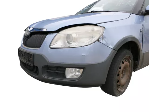 Skoda Roomster 5J Scout Stoßstange vorne Frontstoßstange blau LF5K mit Grill (187352)