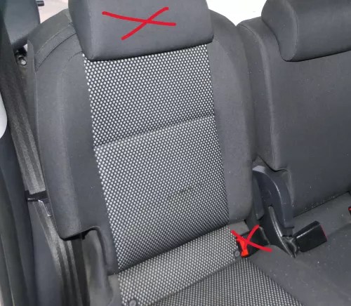 Roomster 5J Sitz Rückbank Rücksitzbank Lehne hinten rechts