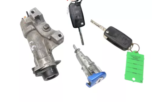 Skoda Roomster 5J Zündschloß Schloß Zündung 2x Schlüssel Funk 1x Türschloß Tür (187425)