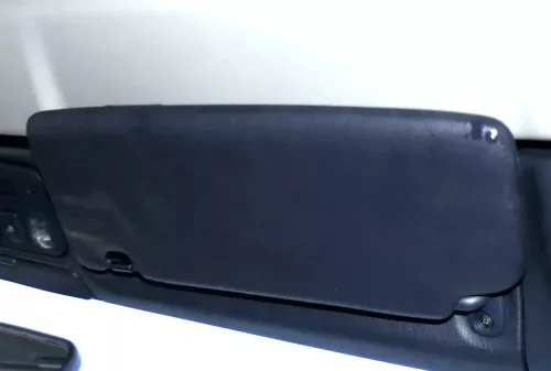 A4 8H Cabrio Sonnenblenden Sonnenblende links vorne vorn Spiegel blau indigo (200422)