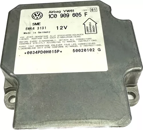 VW T5 Steuergerät Airbag Airbagsteuergerät 1C0909605F 01 013 Kopfairbag