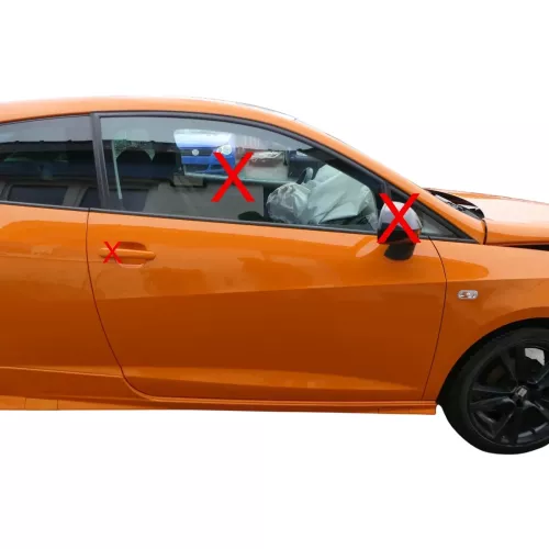Ibiza 6J Tür vorne rechts Beifahrertür orange LP2C 2/3-Türer - ohne Anbauteile