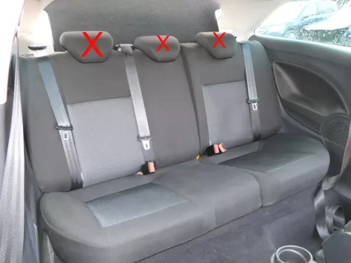 Seat Ibiza 6J Rückbank Lehne Sitz Sitzbank 3-Punkt Sitze -ohne Kopfstütze-schwar