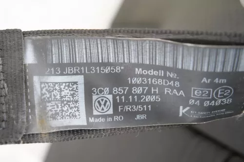 VW Passat 3C Kombi Variant Lehne Rechts Rückbank Rücksitzbank Gurt (200694)