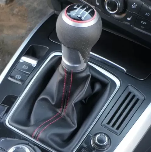 Audi A4 B8 8K Schaltknauf Schaltsack Schaltknüppel 6-Gang S-line Leder original (200752)