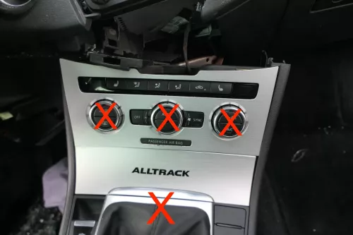 Passat 3C B7 Mittelkonsole Verkleidung Radio Klappe Abdeckung Dekor titansilber (200880)