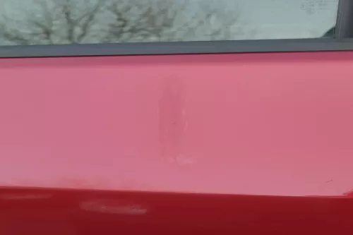 VW Golf Plus 5M Tür hinten links silber rot LA3X - mit Rahmen (200963)