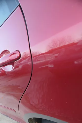 VW Golf Plus 5M Tür hinten links silber rot LA3X - mit Rahmen (200963)