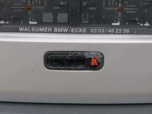 VW Caddy 2K Griff Heckklappe Heckklappengriff original Öffner schwarz (201008)