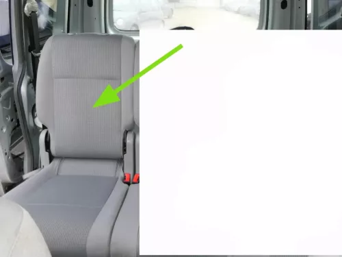 Caddy 3 2K Sitz Rücksitz hinten rechts 1.Sitzreihe grau (hinterm Beifahrersitz) (201014)