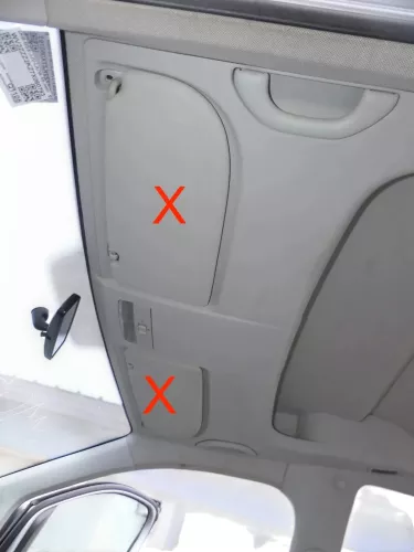 VW Caddy 2k Himmel Innenraum Decke Dachhimmel Dach oben grau vorne+ Staubehälter (201018)